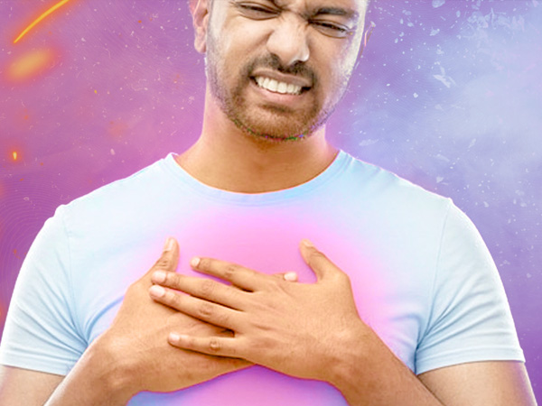 Image of Pyrocalm branded man suffering from heartburn