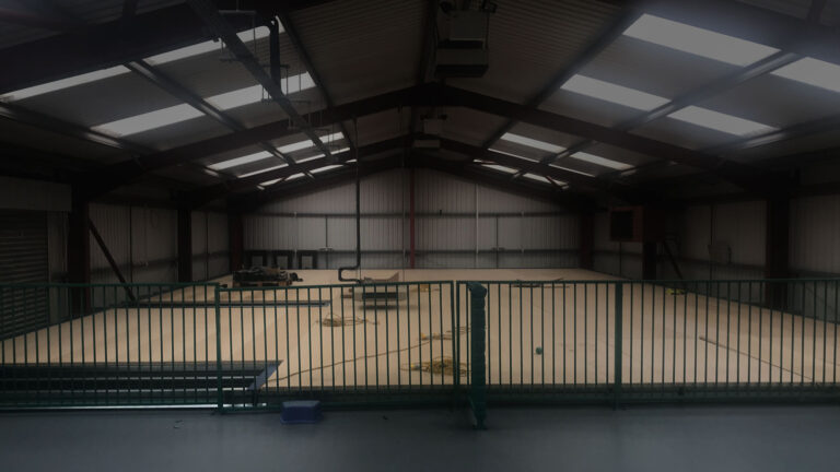 A view of the mezzanine floor once it had been installed